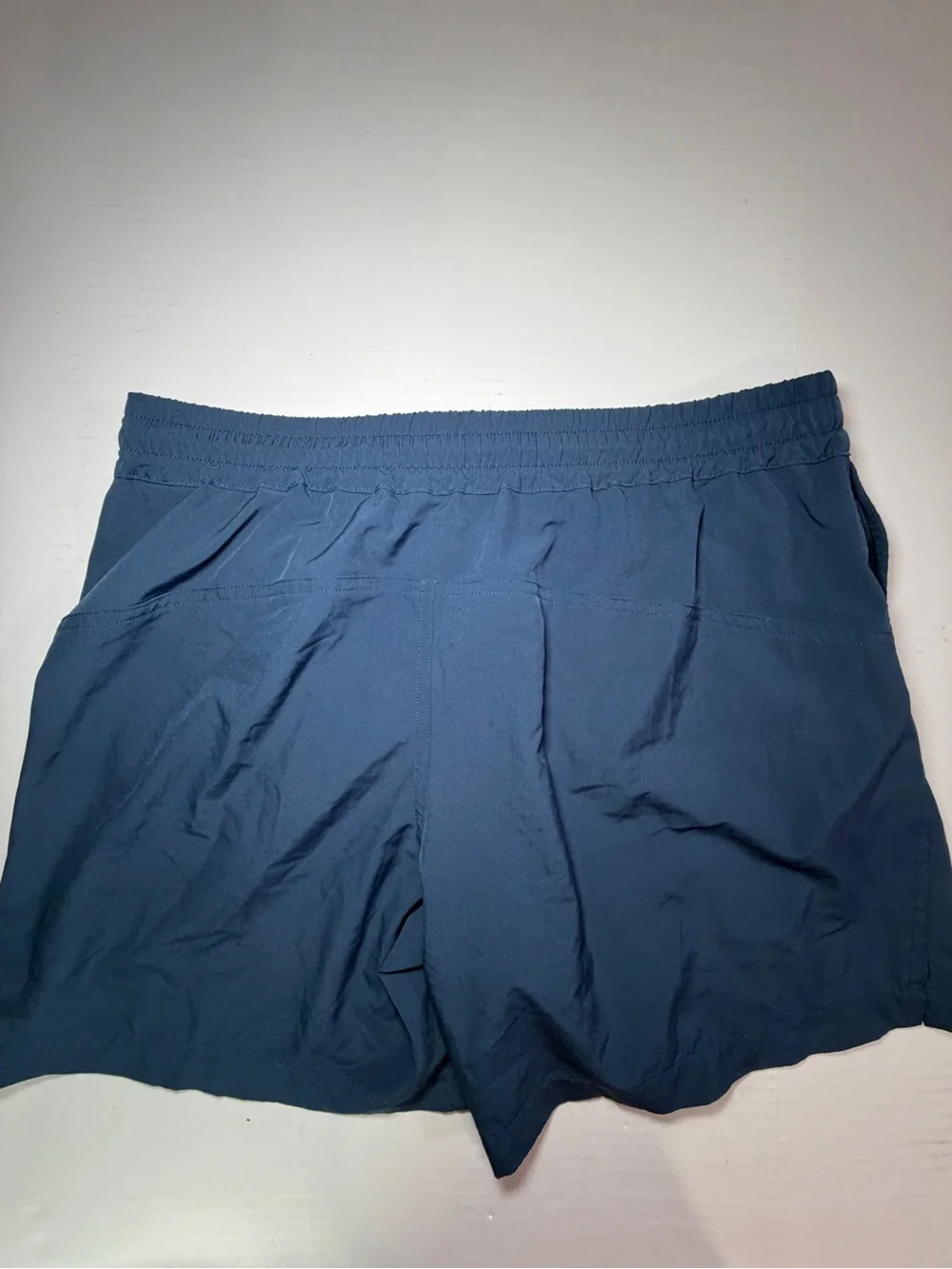 Humankind HK Men’s Large Blue Swim Trunks Stretch 6” Swim Shorts missing drawstr